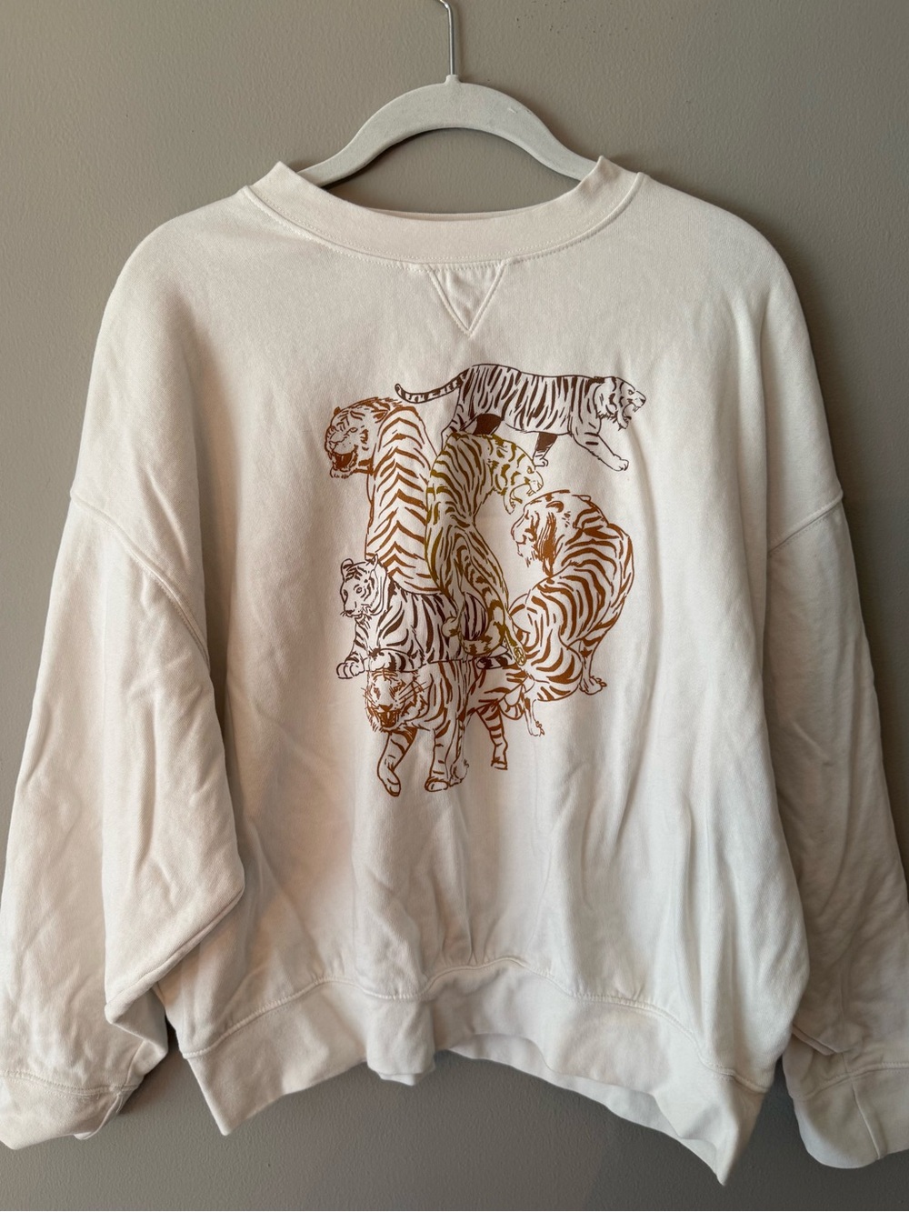 Tiger Troupe Oversized Sweatshirt - Vintage Canvas